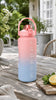Vattenflaska 2000 ml - Rosa / Blå