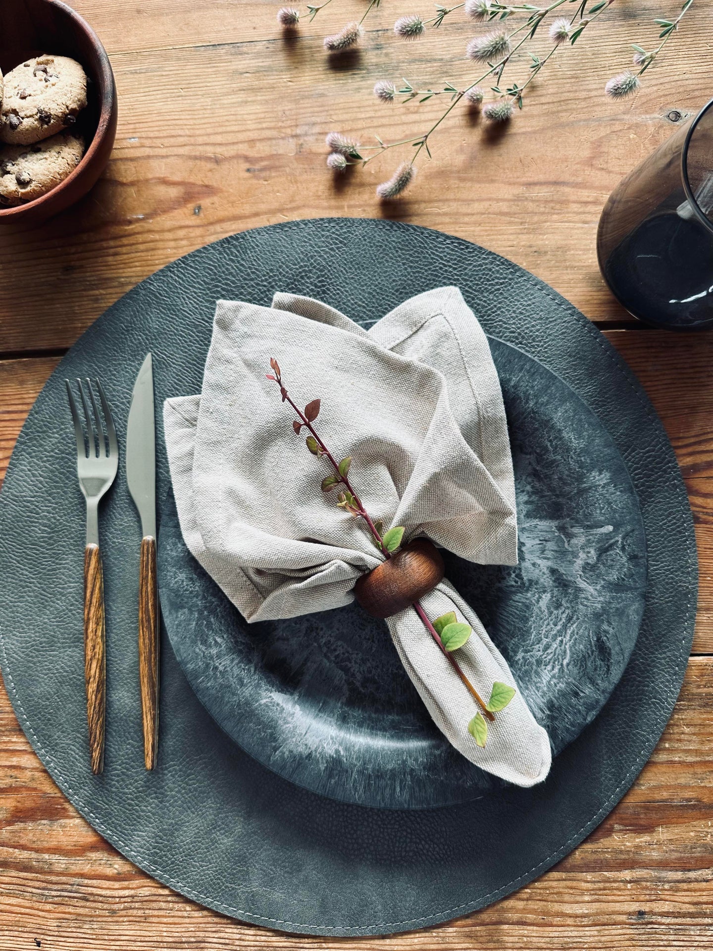 Bordstablett Grå / Svart – Vändbar