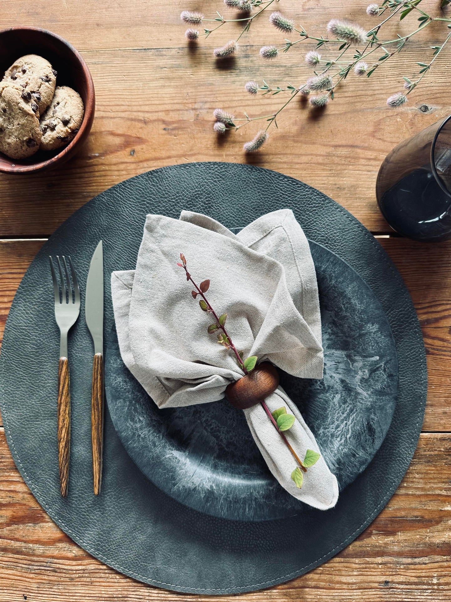 Bordstablett Grå / Svart – Vändbar