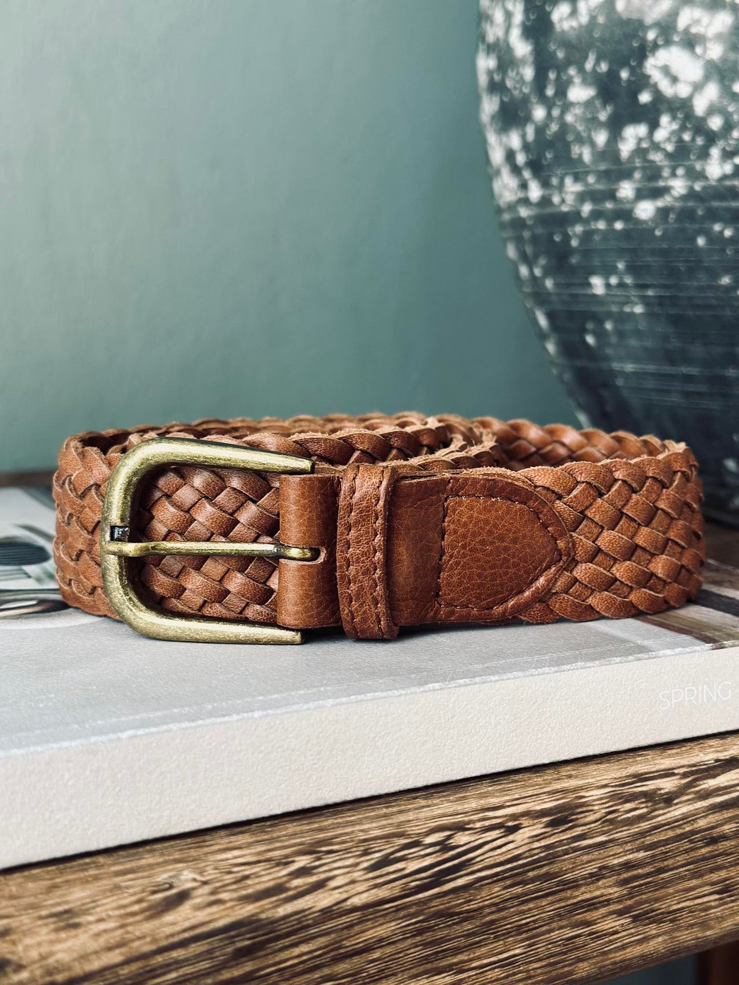 Bälte Harper walnut flätat