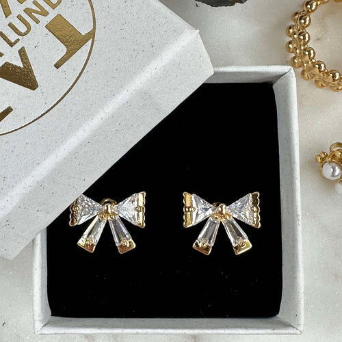 Örhängen ARIELLE m. Rosett och zirkoner