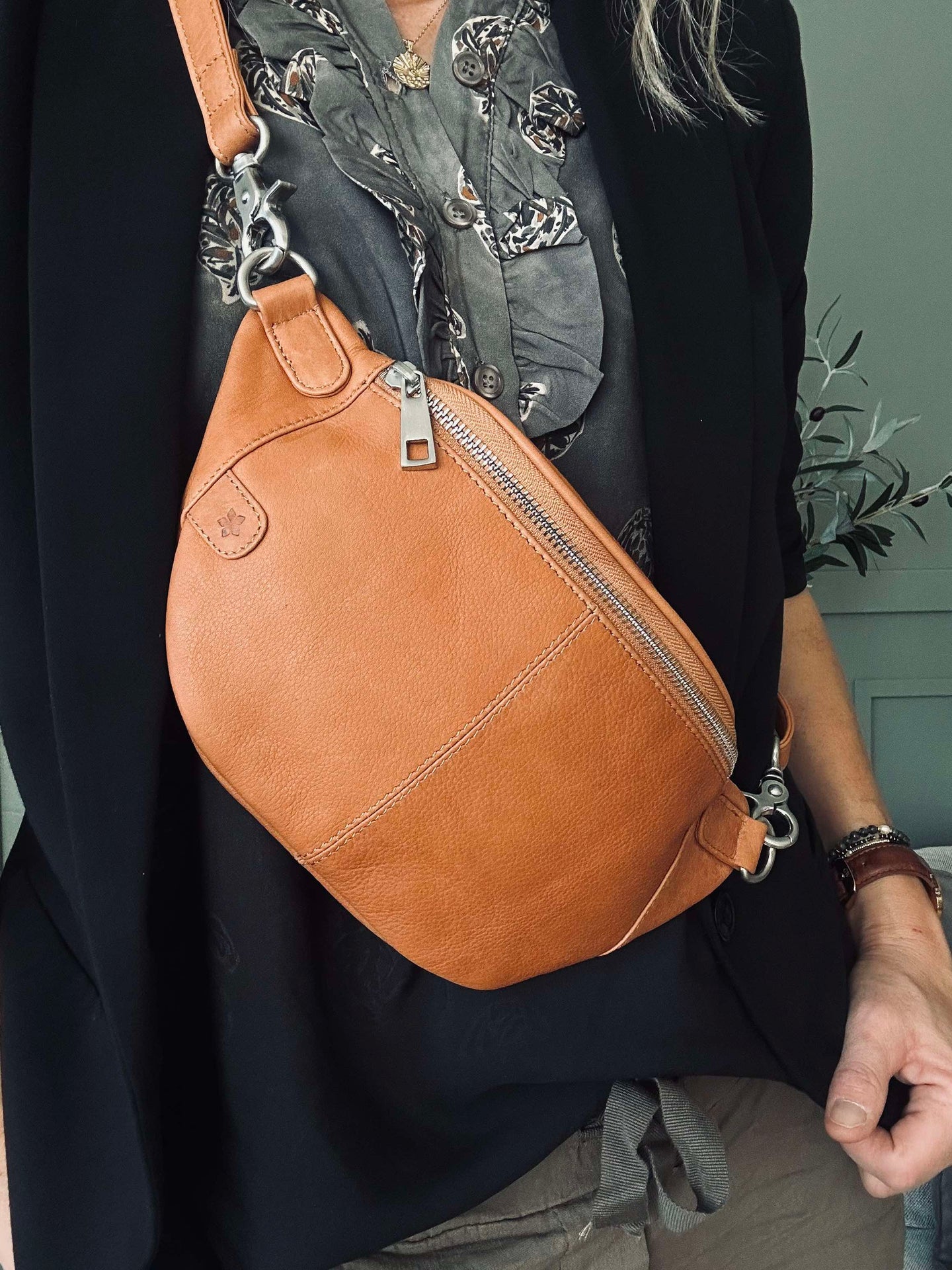 Bumbag Molly - Cognac / silver