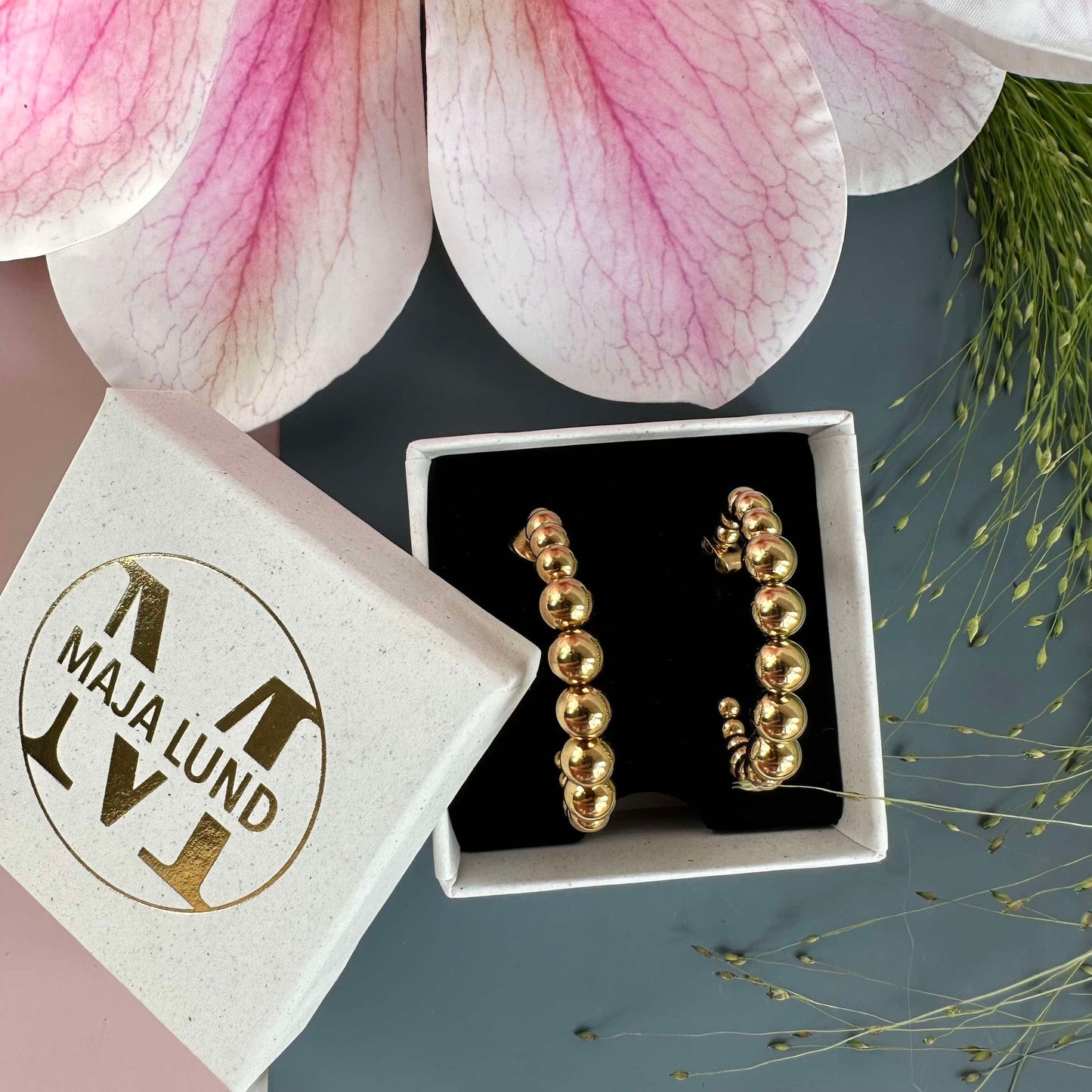 Örhängen Gunilla 25 mm - 18k förgylld