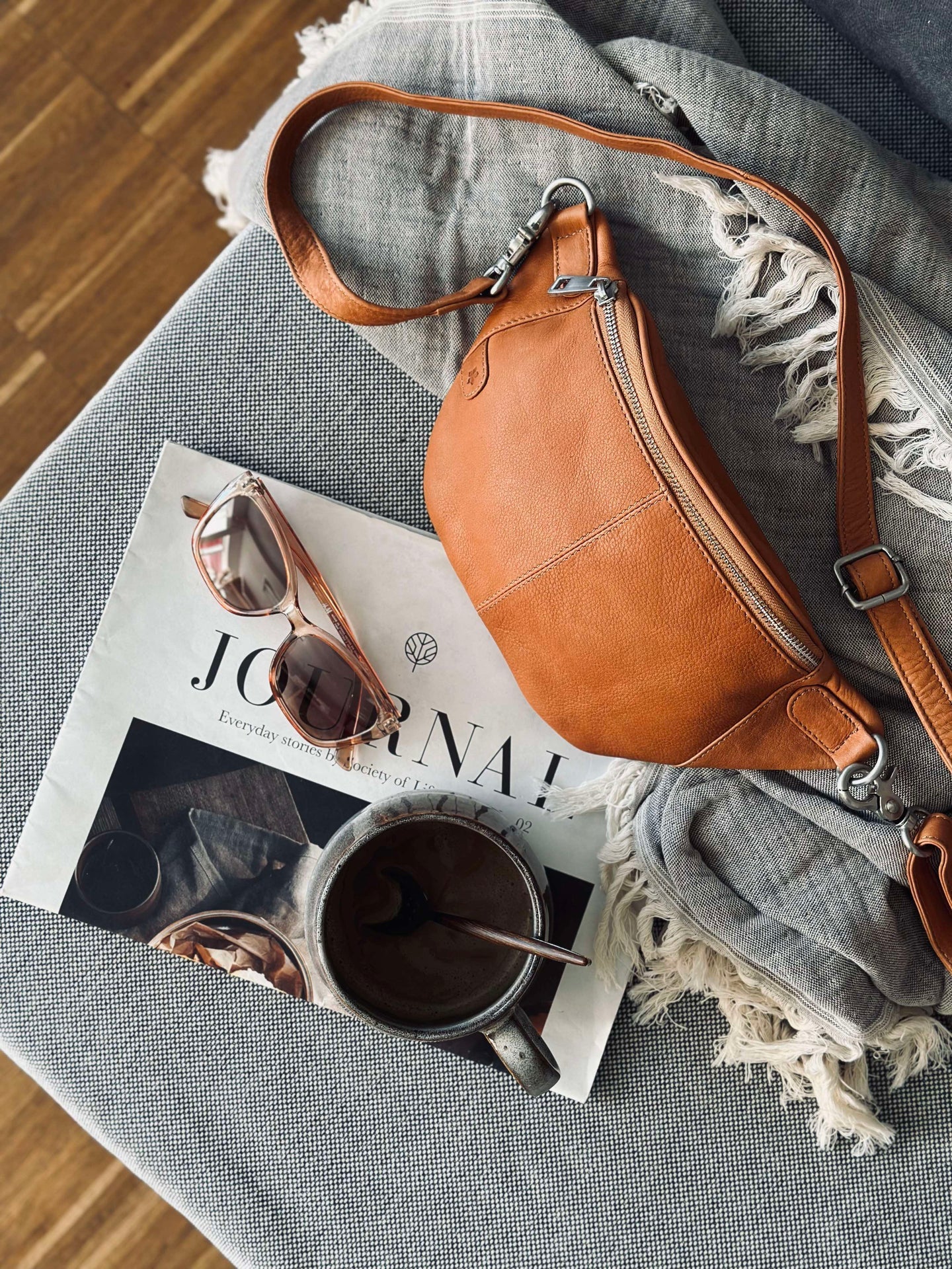 Bumbag Molly - Cognac / silver