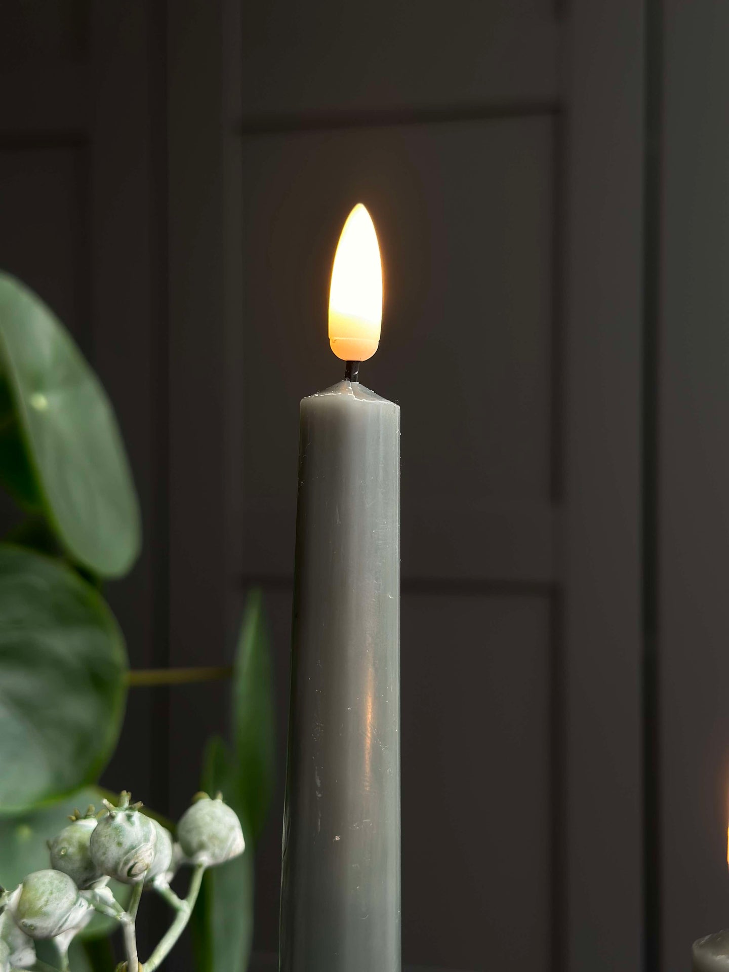 Scenljus / Set med 2 st och fjärrkontroll – Grön 24 cm