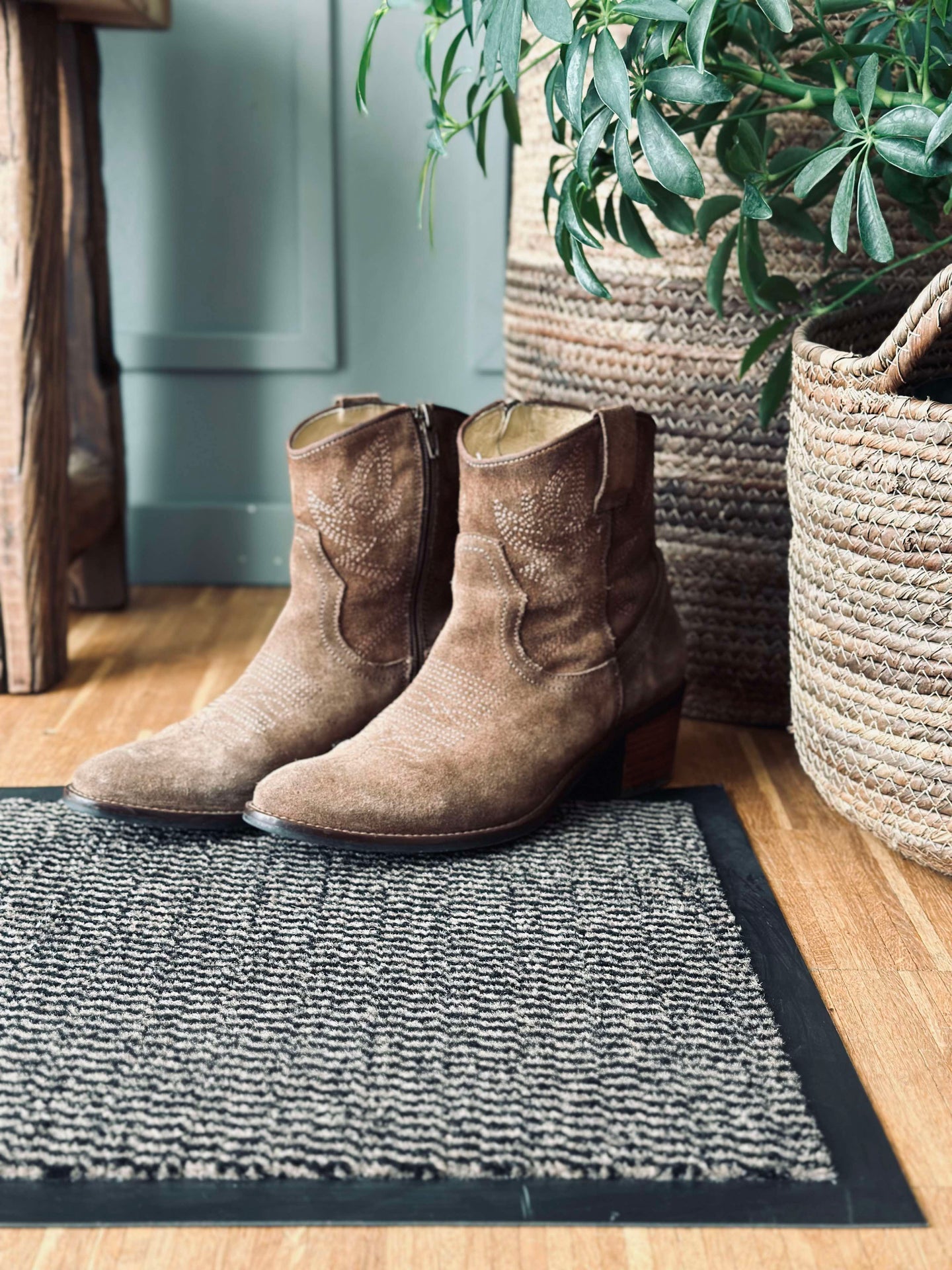 Dörrmatta LISA - Brun / Svart