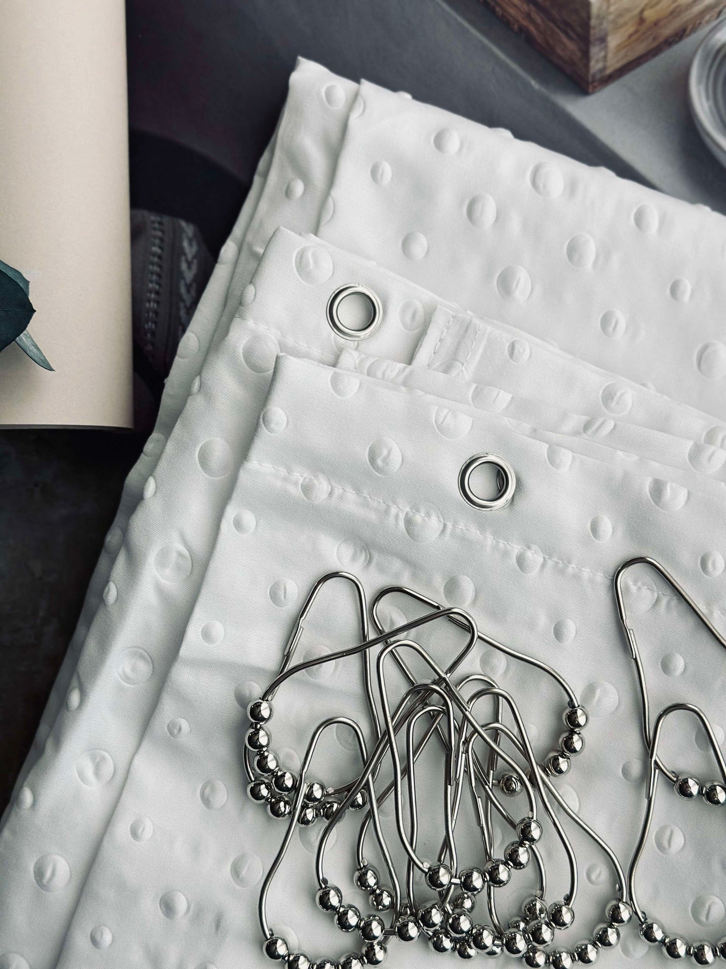 Duschdraperi Dot Vit