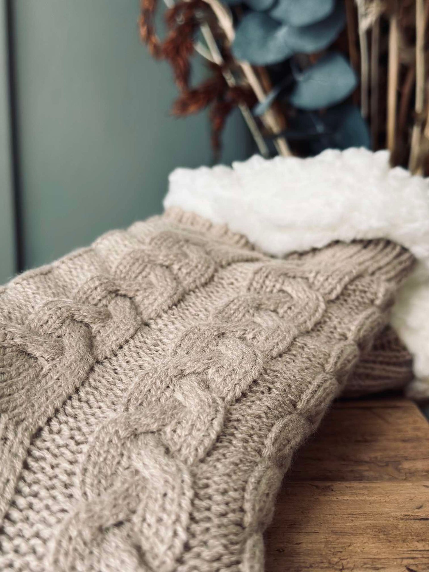 Strumpor Fleece Beige