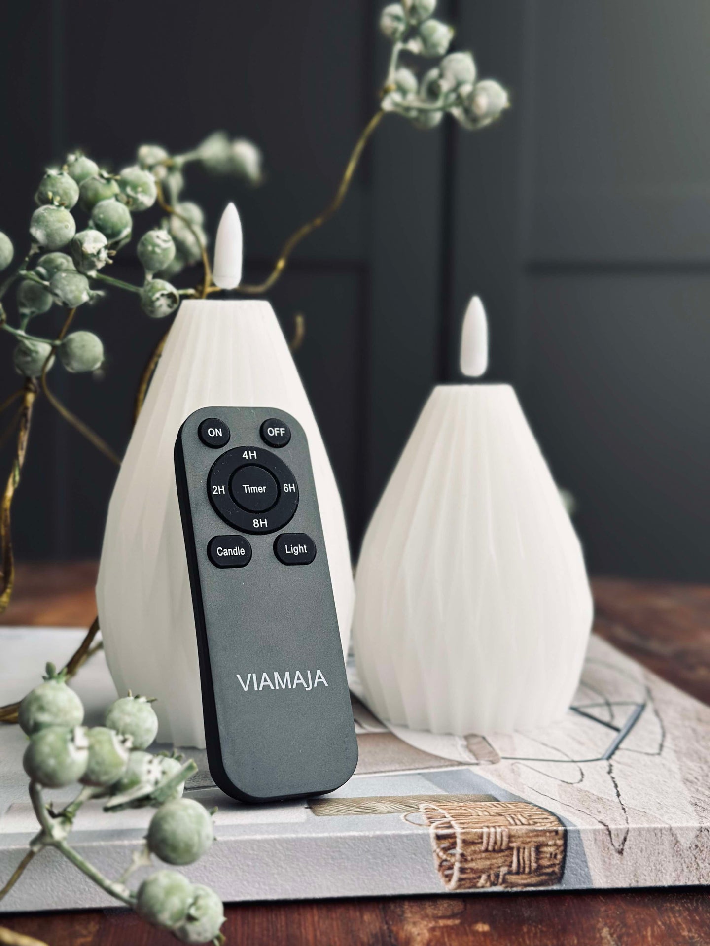 LED Blockljus / Räfflor – 2 st Vit