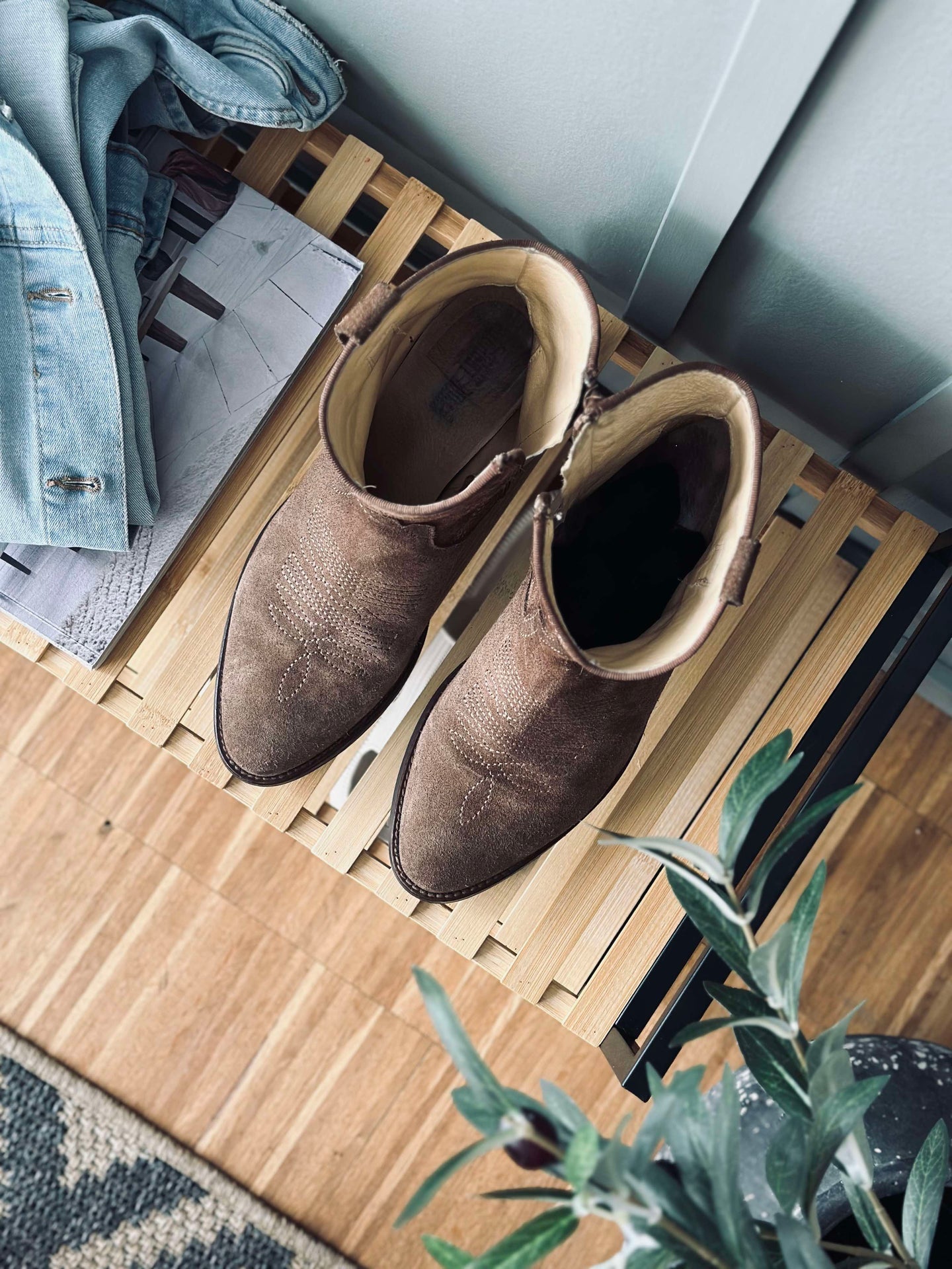 Skoställ i bambu - 3 hyllor