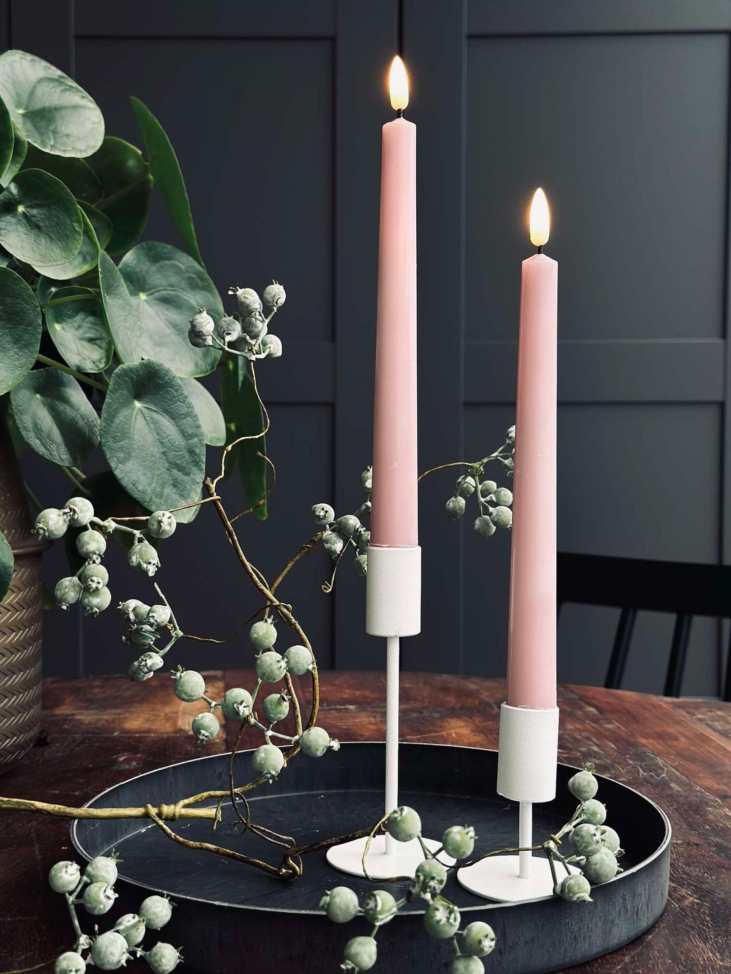 LED Stearinljus Rosa - 2 st