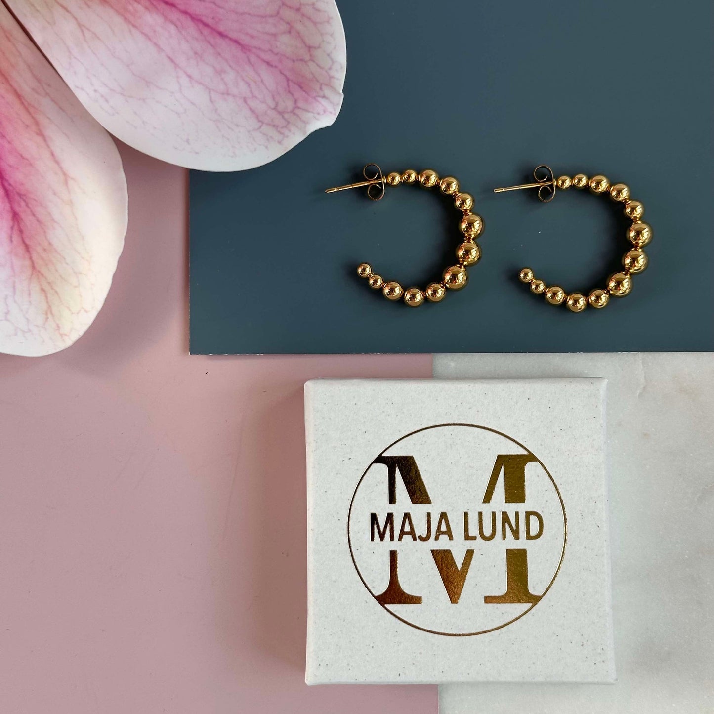 Örhängen Gunilla 25 mm - 18k förgylld