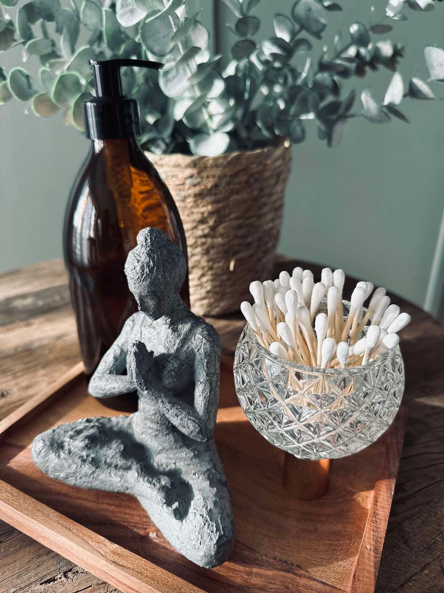 Ljusstake - Rund i klart glas