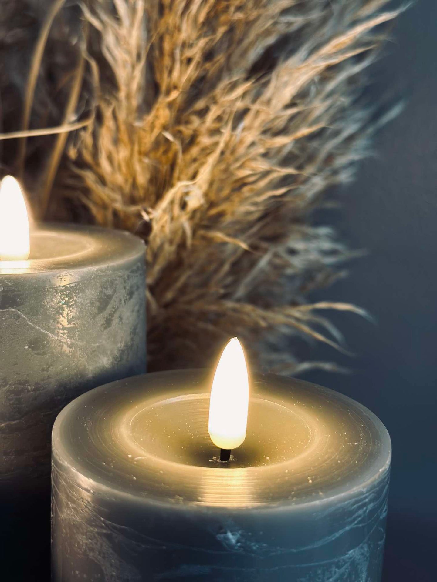 LED Blockljus / Grön – 3 st Rustikt ljus