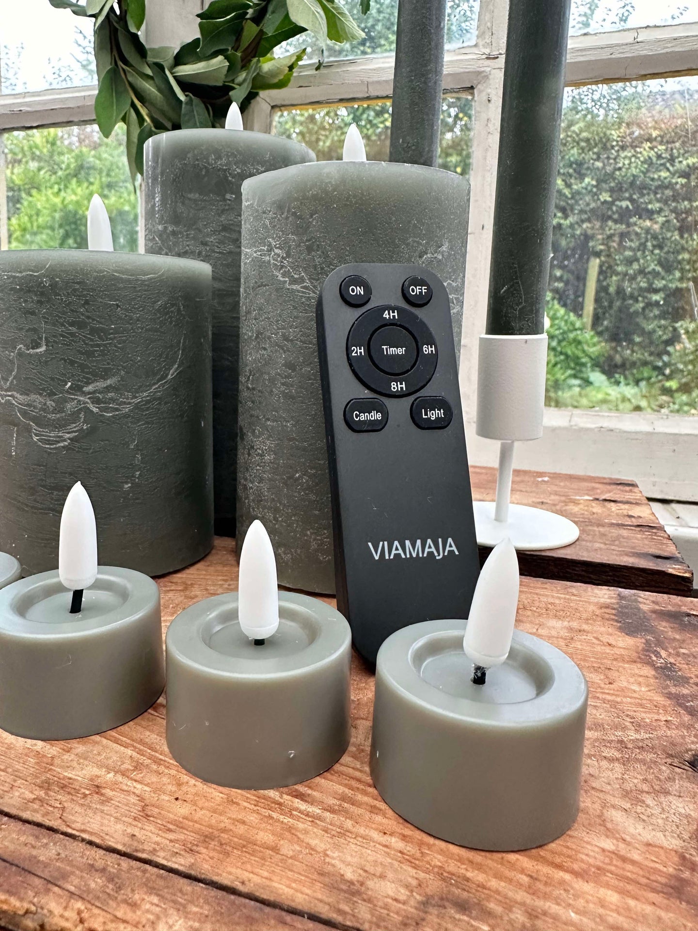 LED-ljuspaket med 9 LED-ljus - Grön