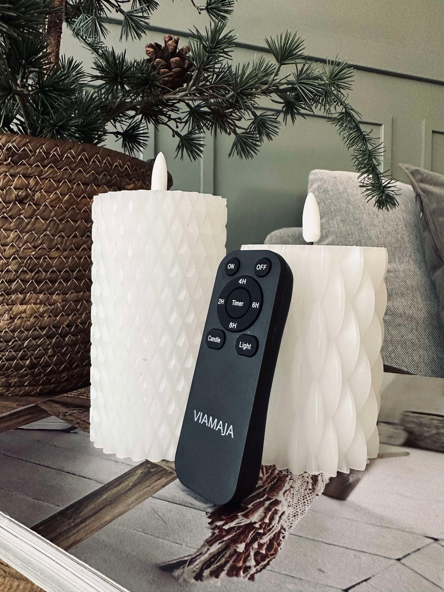 LED Blockljus / Design – 2 st Vit