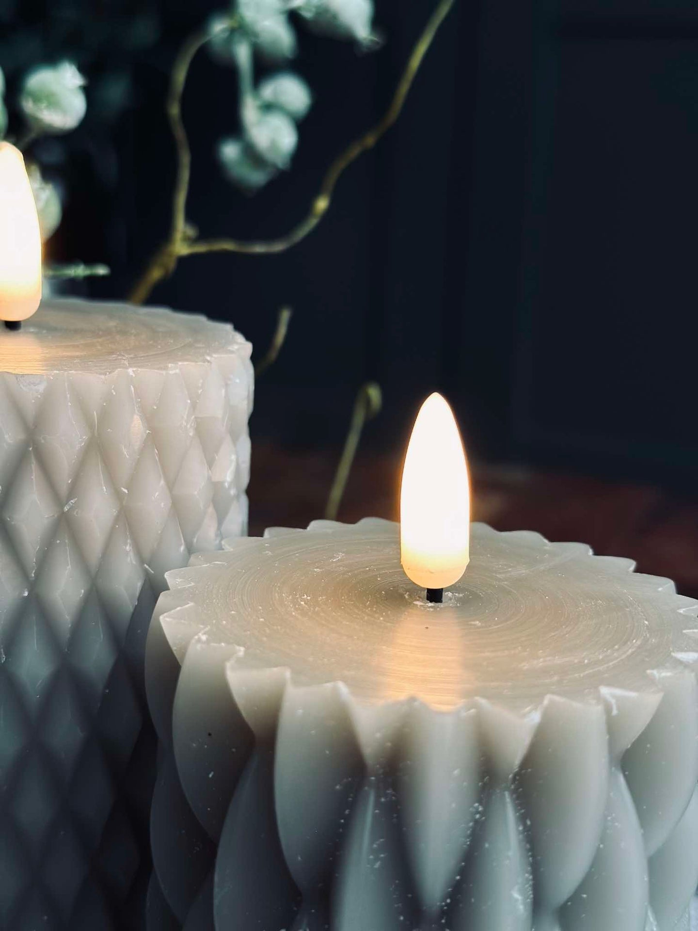 LED-blockljus / Design – 2 st Sand