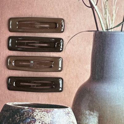 Hårklämmor Brun - 4 st.