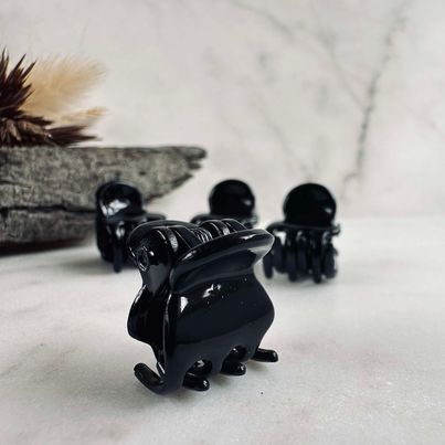 Hårklämmor Gaisa Svart mini - 4 st