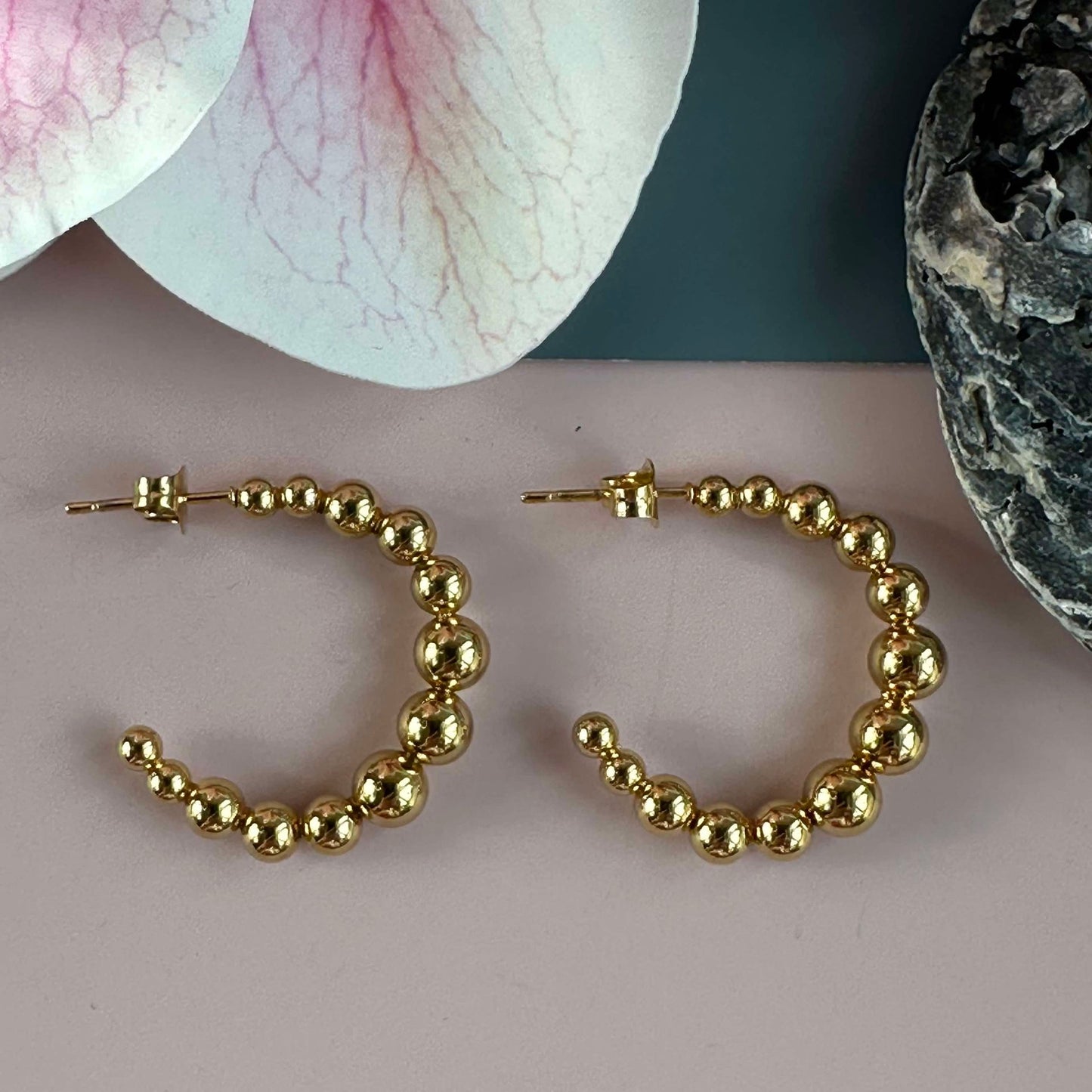 Örhängen Gunilla 25 mm - 18k förgylld