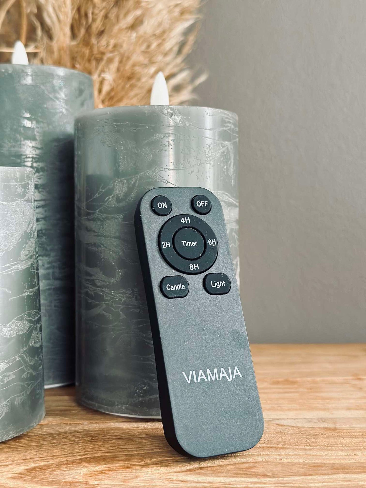 LED Blockljus / Grön – 3 st Rustikt ljus