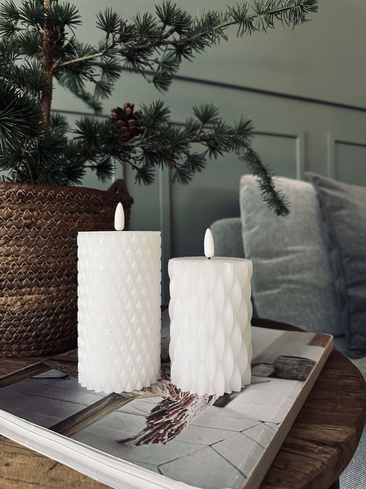 LED Blockljus / Design – 2 st Vit