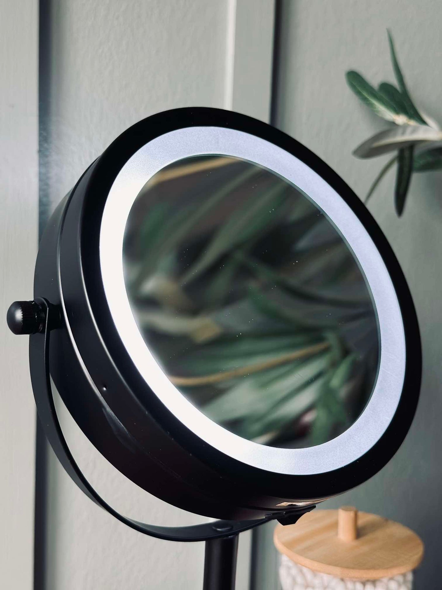 Sminkspegel med belysning - Svart