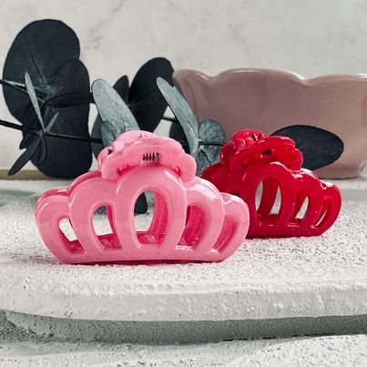 Hårklämmor Pink / Rosa mini - 2 st