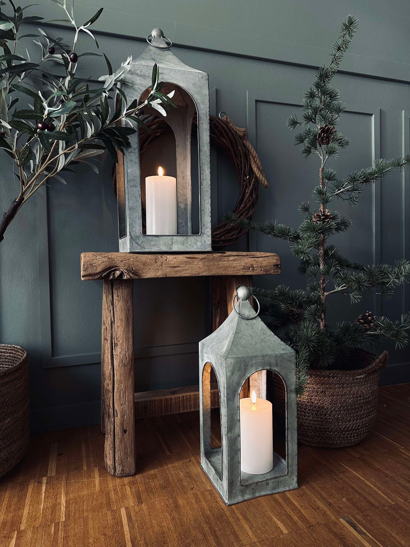 Lykta i Zink - 54 cm