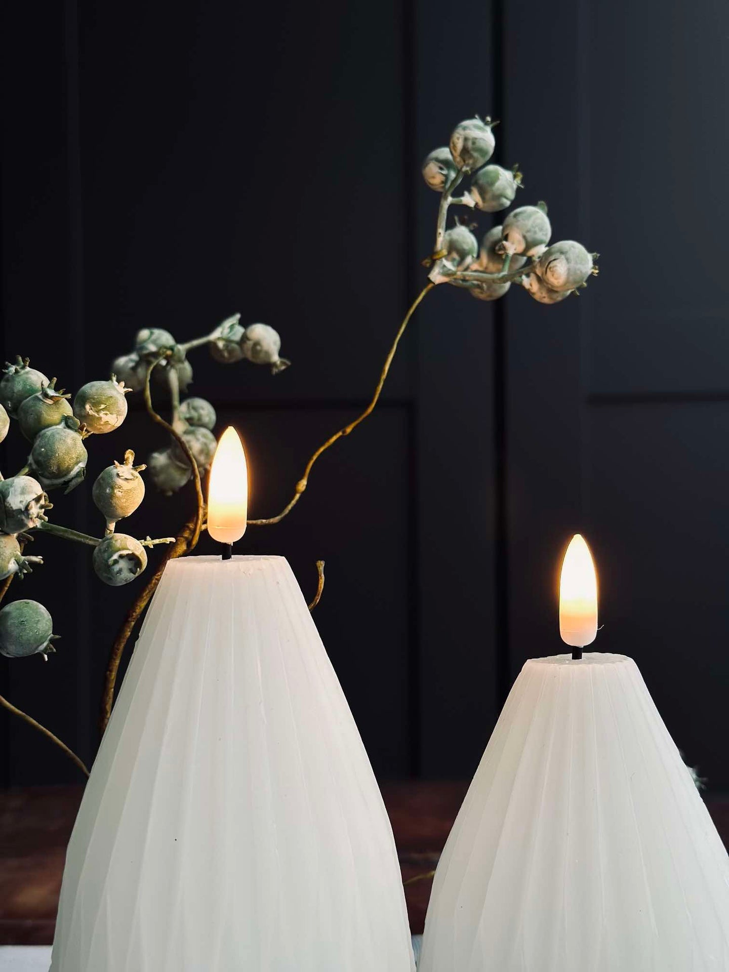 LED Blockljus / Räfflor – 2 st Vit