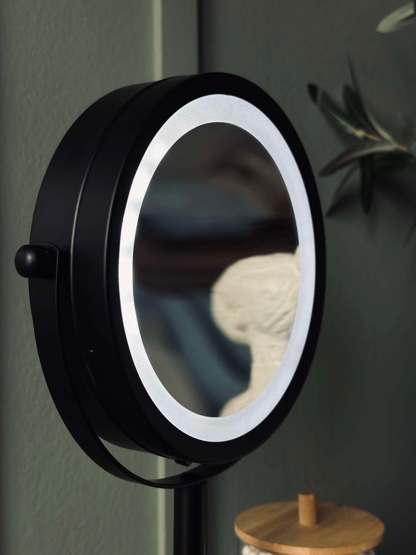 Sminkspegel med belysning - Svart