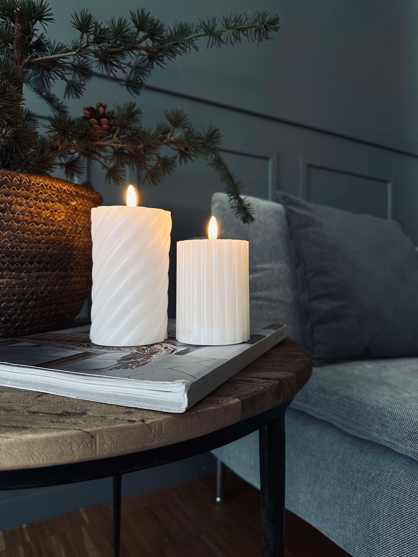 LED Blockljus / Design – 2 st Vit rand