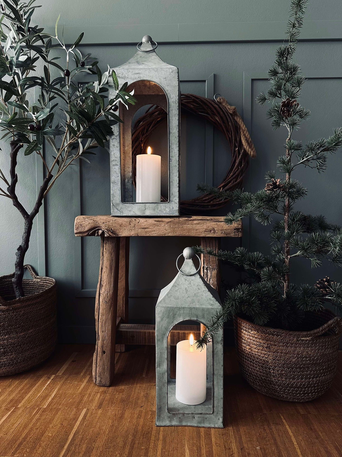 Lykta i Zink - 54 cm