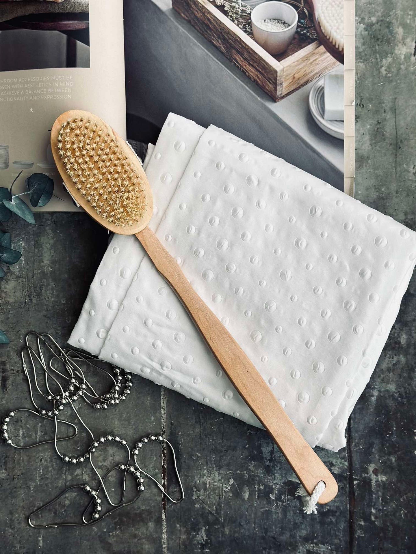 Duschdraperi Dot Vit