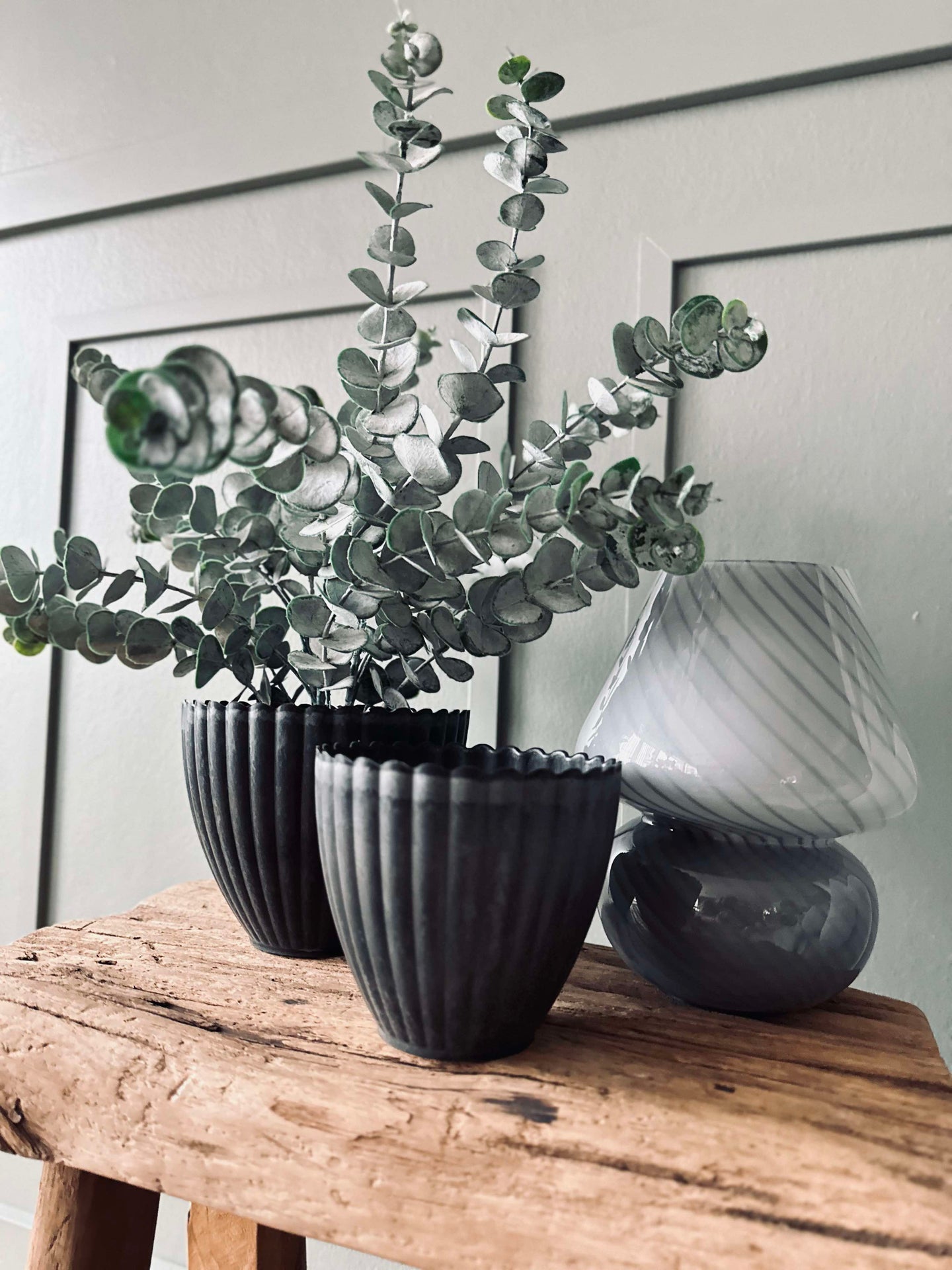 Kruka i betonglook - Liten Grå