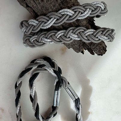 Hårsnoddar Sally Grey / Silver