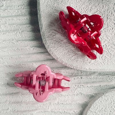 Hårklämmor Pink / Rosa mini - 2 st