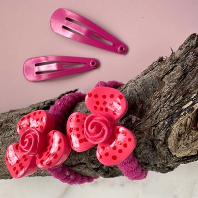 Håraccessoarer set Signe - Rosa