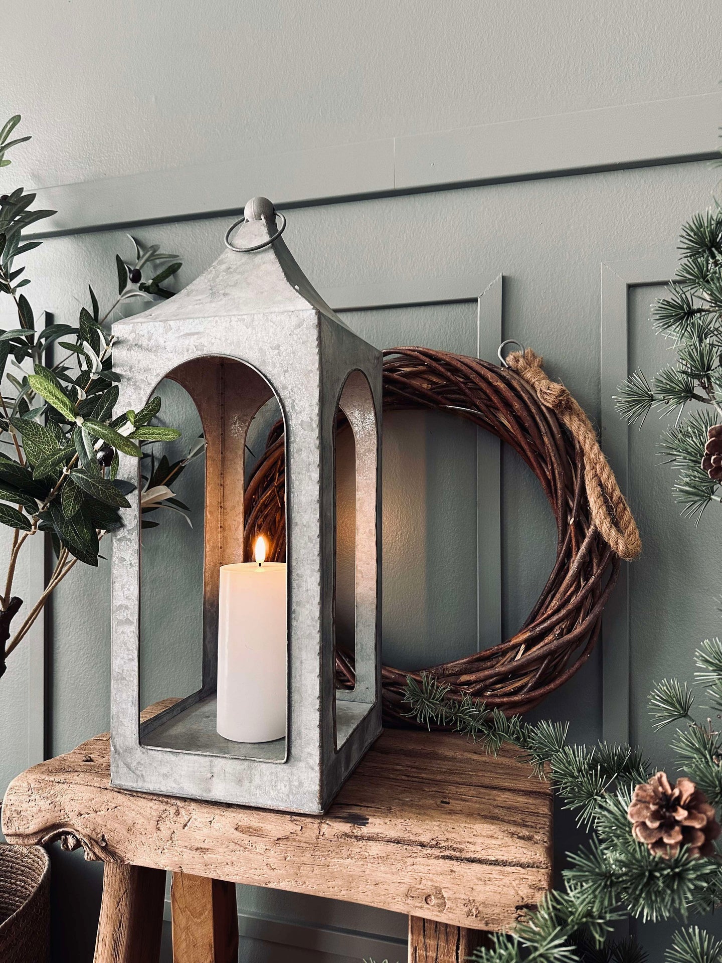 Lykta i Zink - 54 cm