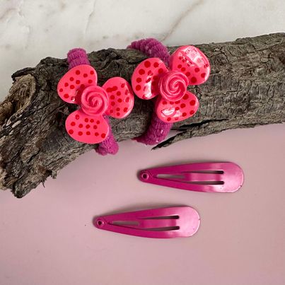 Håraccessoarer set Signe - Rosa