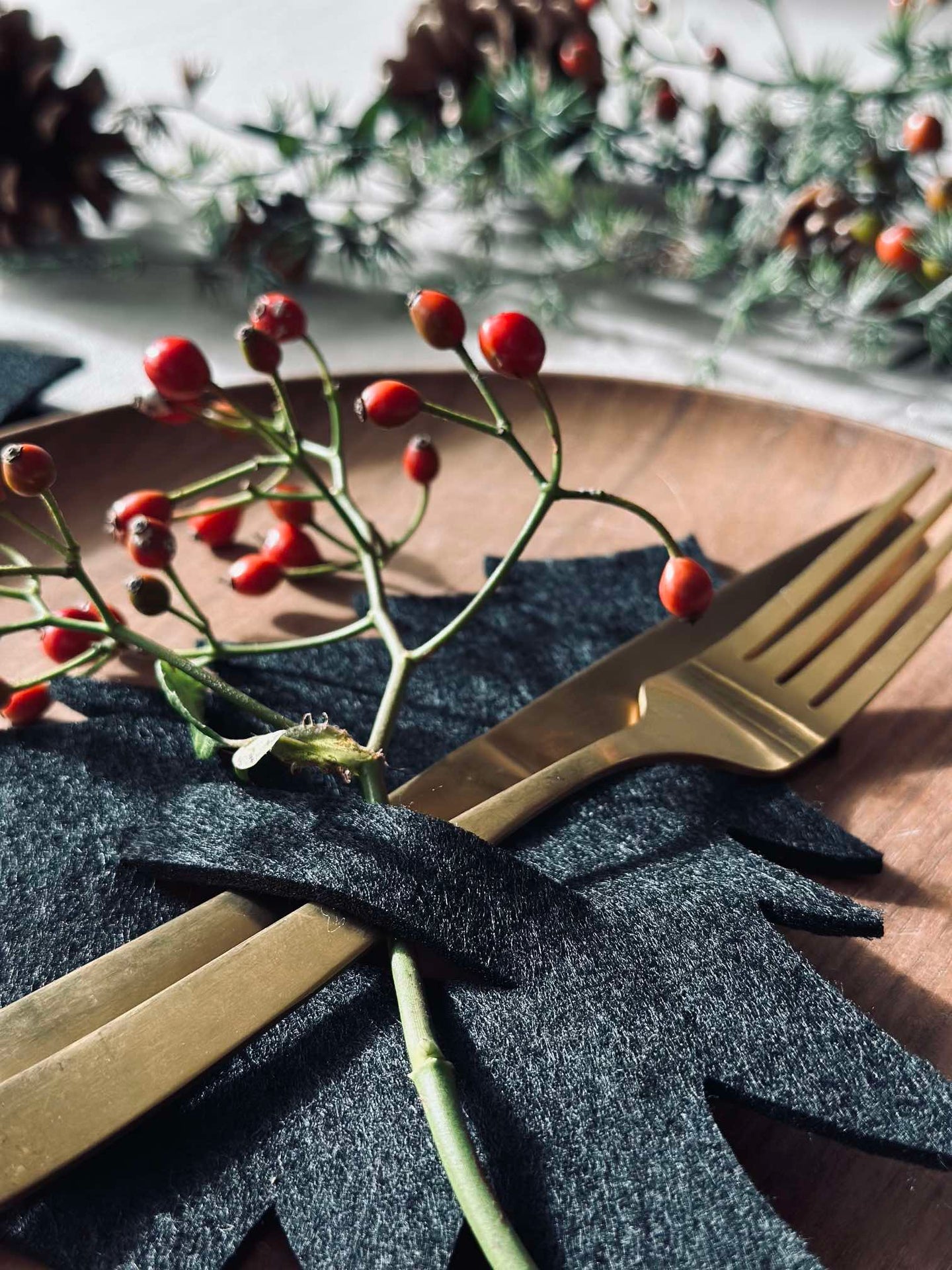 Julgran för bordsdekoration - Svart 4 st