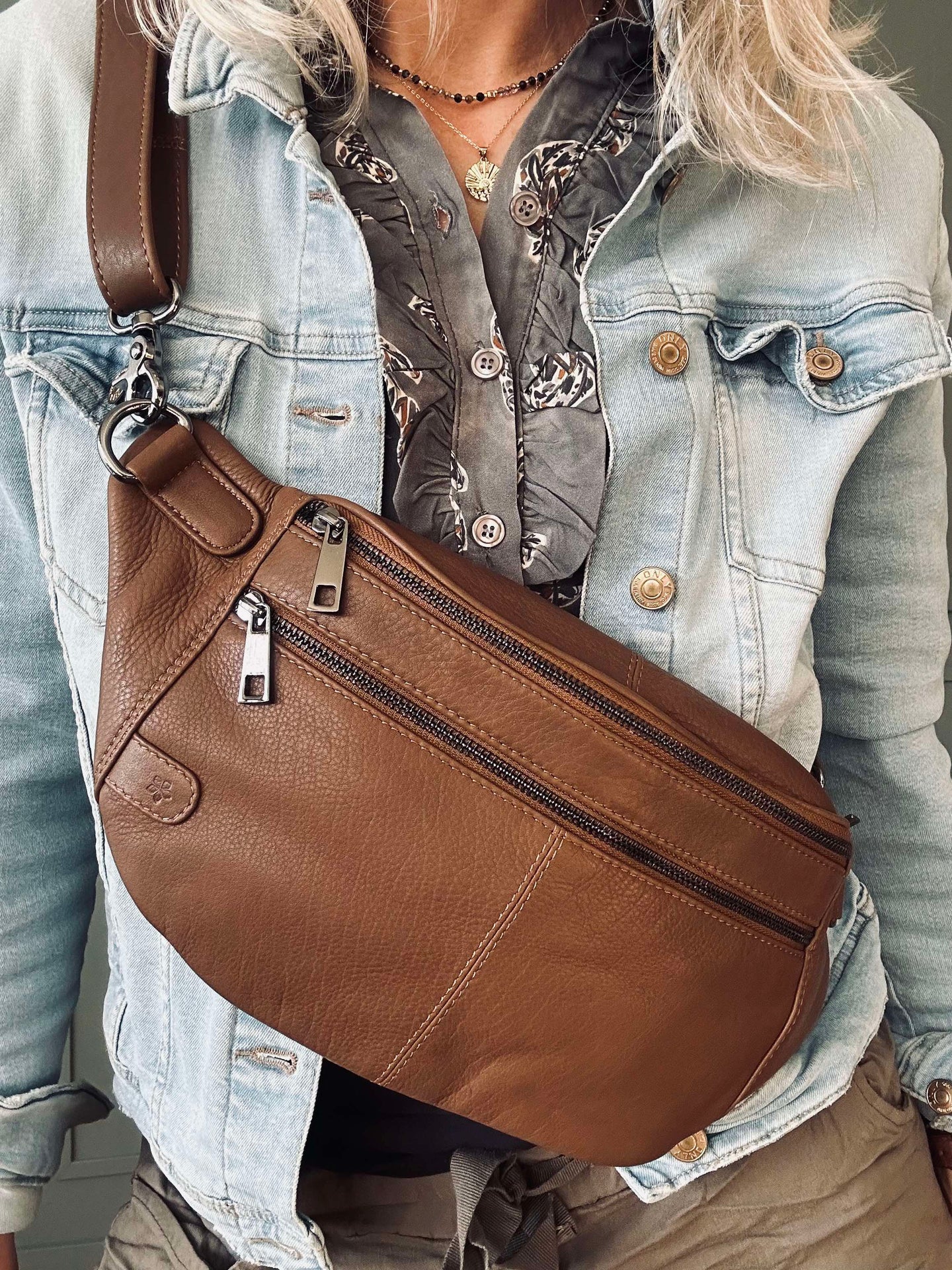 Bumbag Astrid - Coffee / Gunmetal