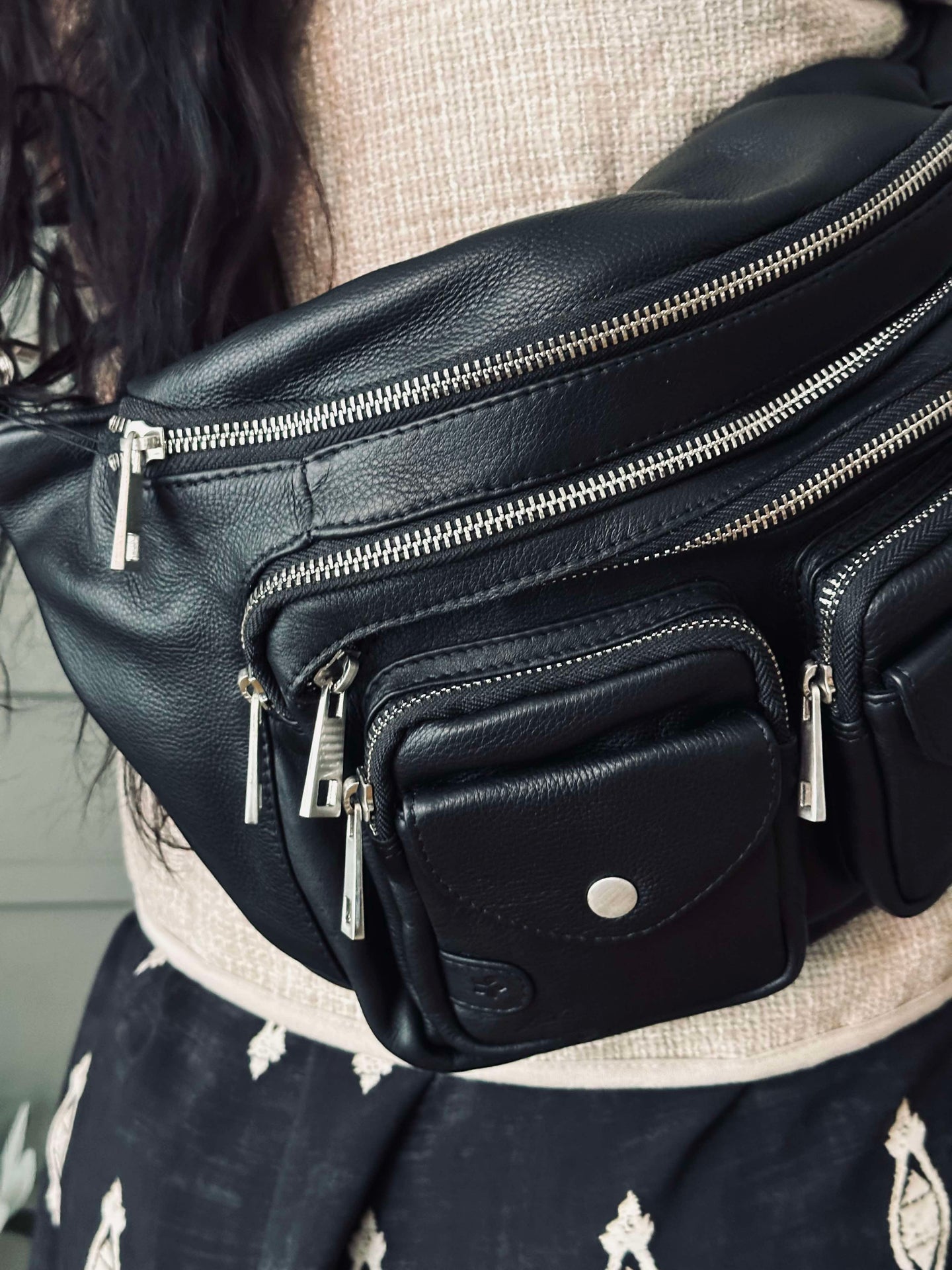 Bumbag Big Deluxe - Black / Silver