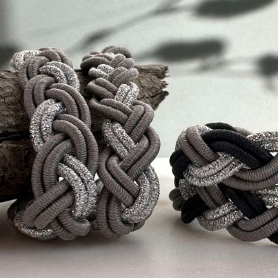Hårsnoddar Sally Grey / Silver