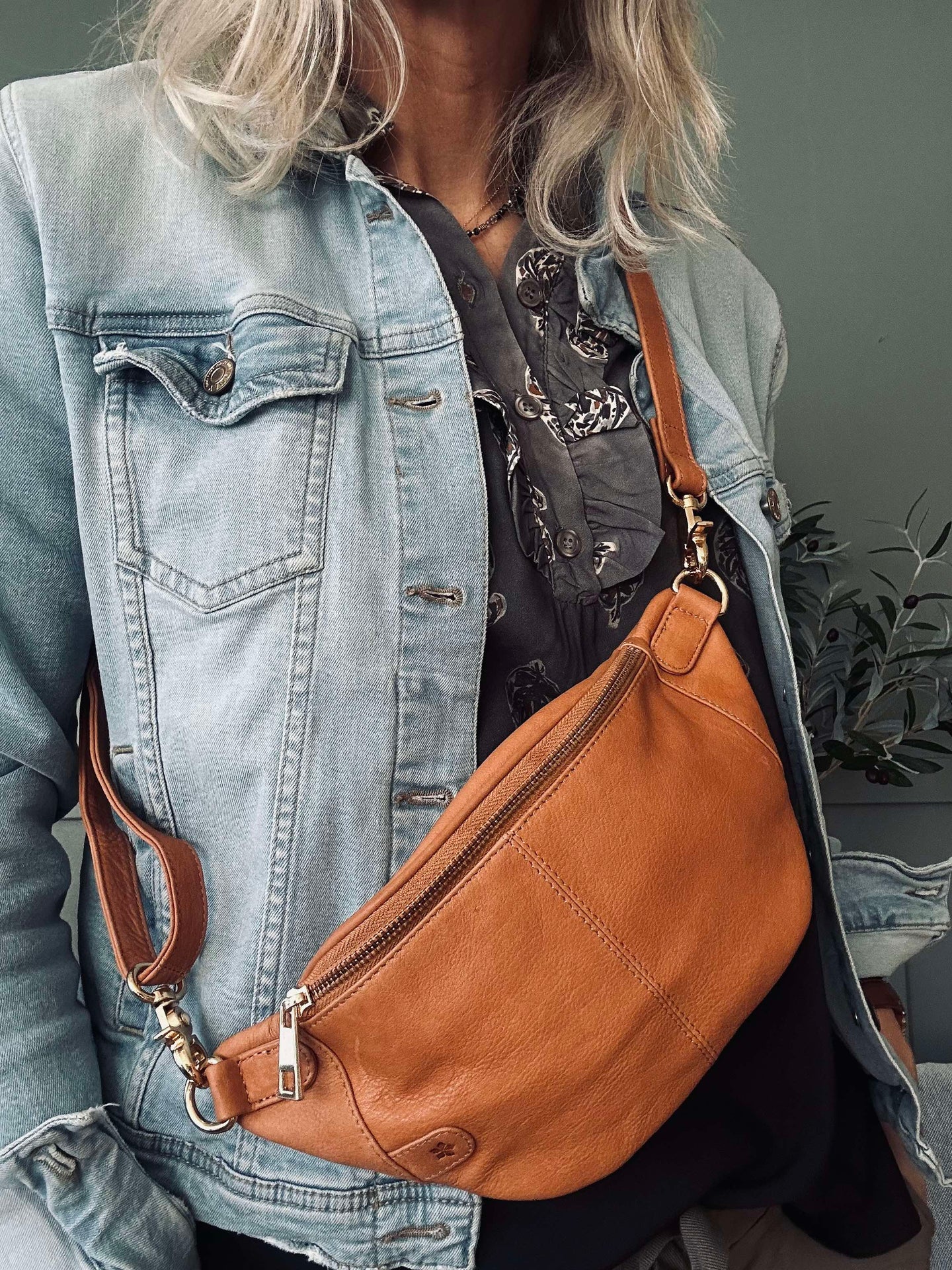 Bumbag Molly - Cognac / guld