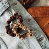 Hårsnoddar Scrunchie Brown - 2 st