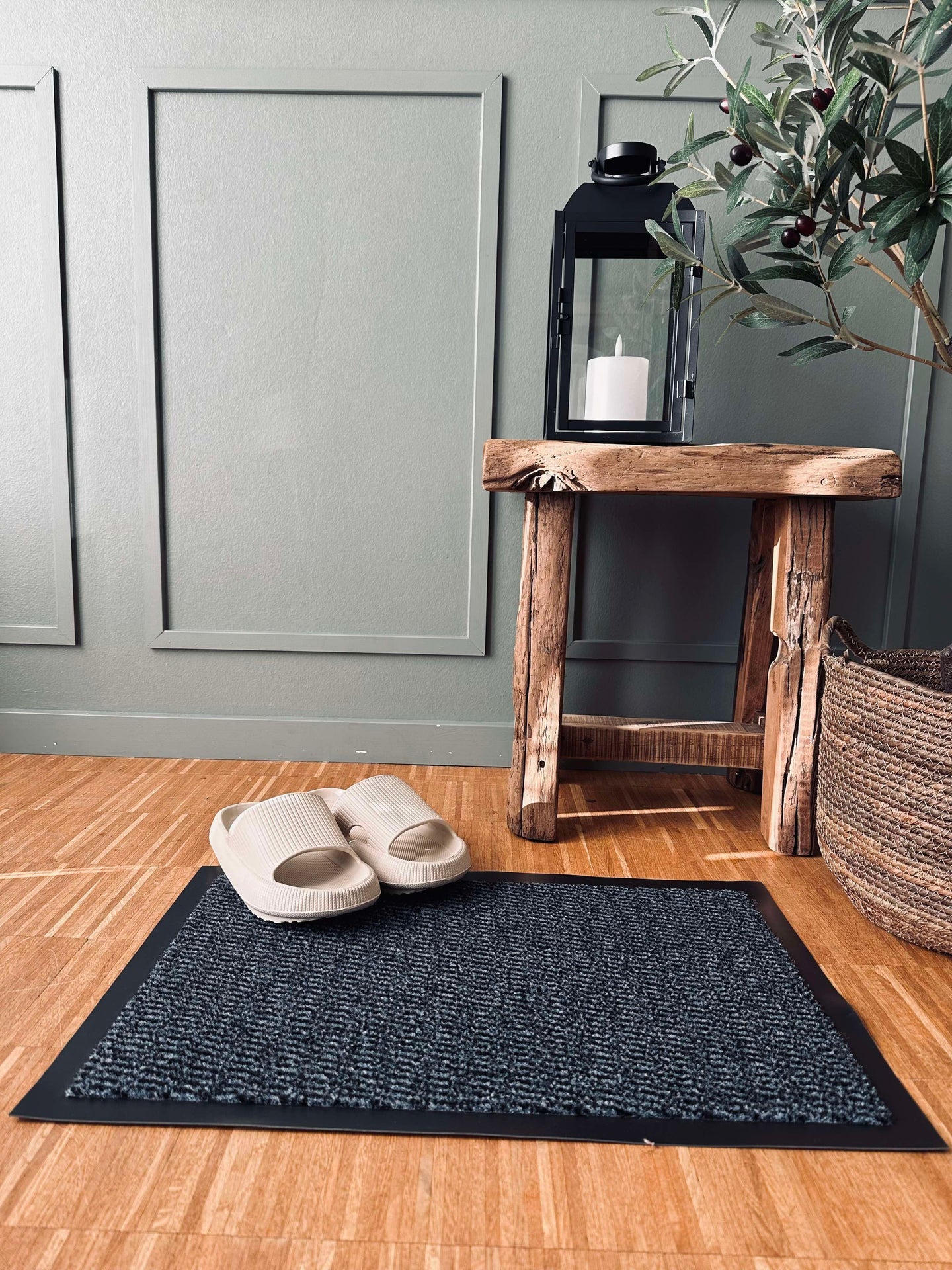 Dörrmatta LISA - Blå / Svart