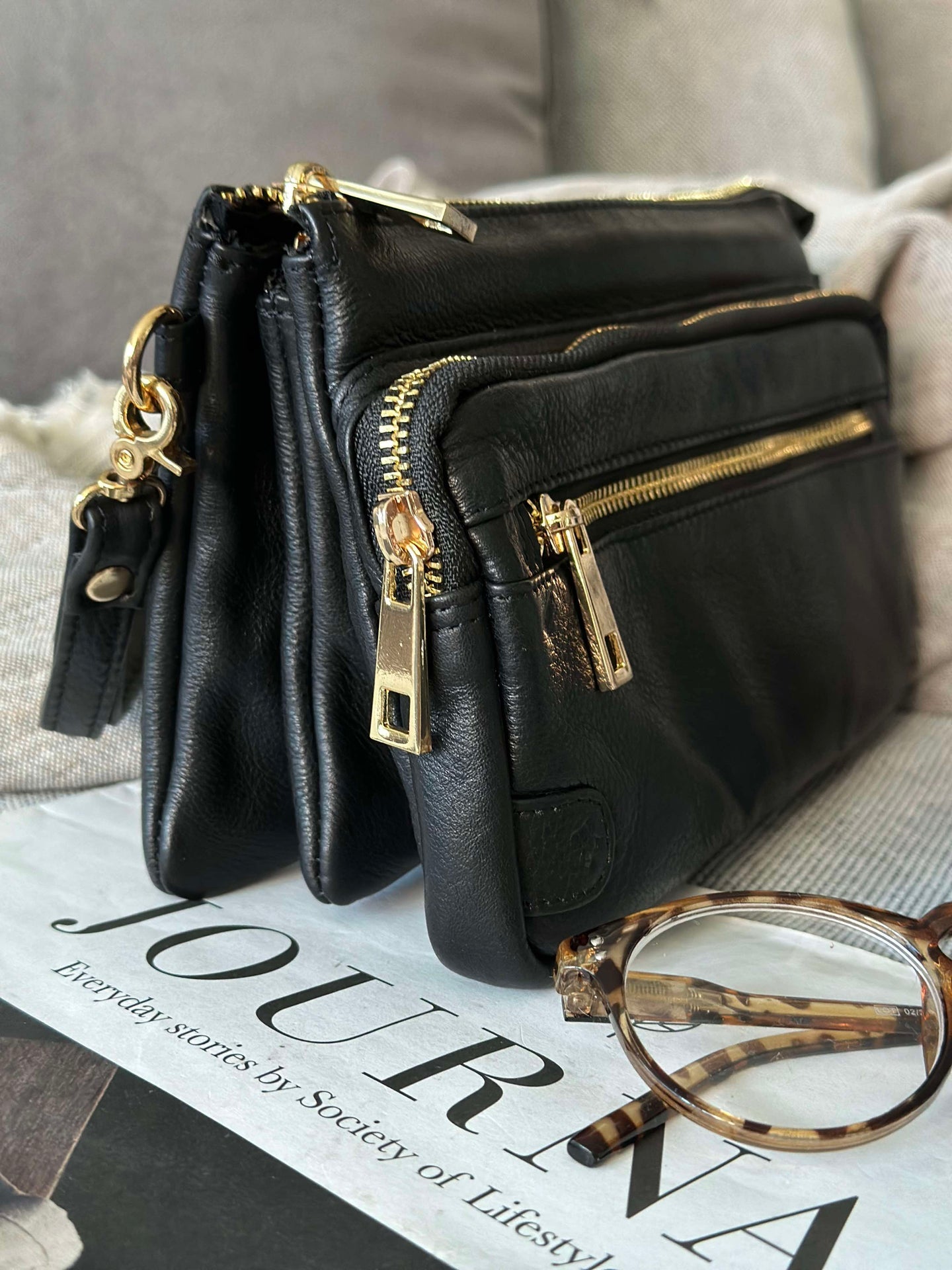 Clutch Deluxe – Svart / Guld