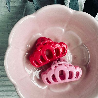 Hårklämmor Pink / Rosa mini - 2 st