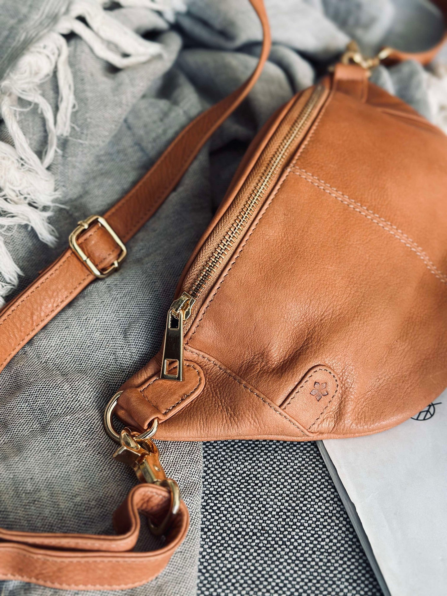 Bumbag Molly - Cognac / guld